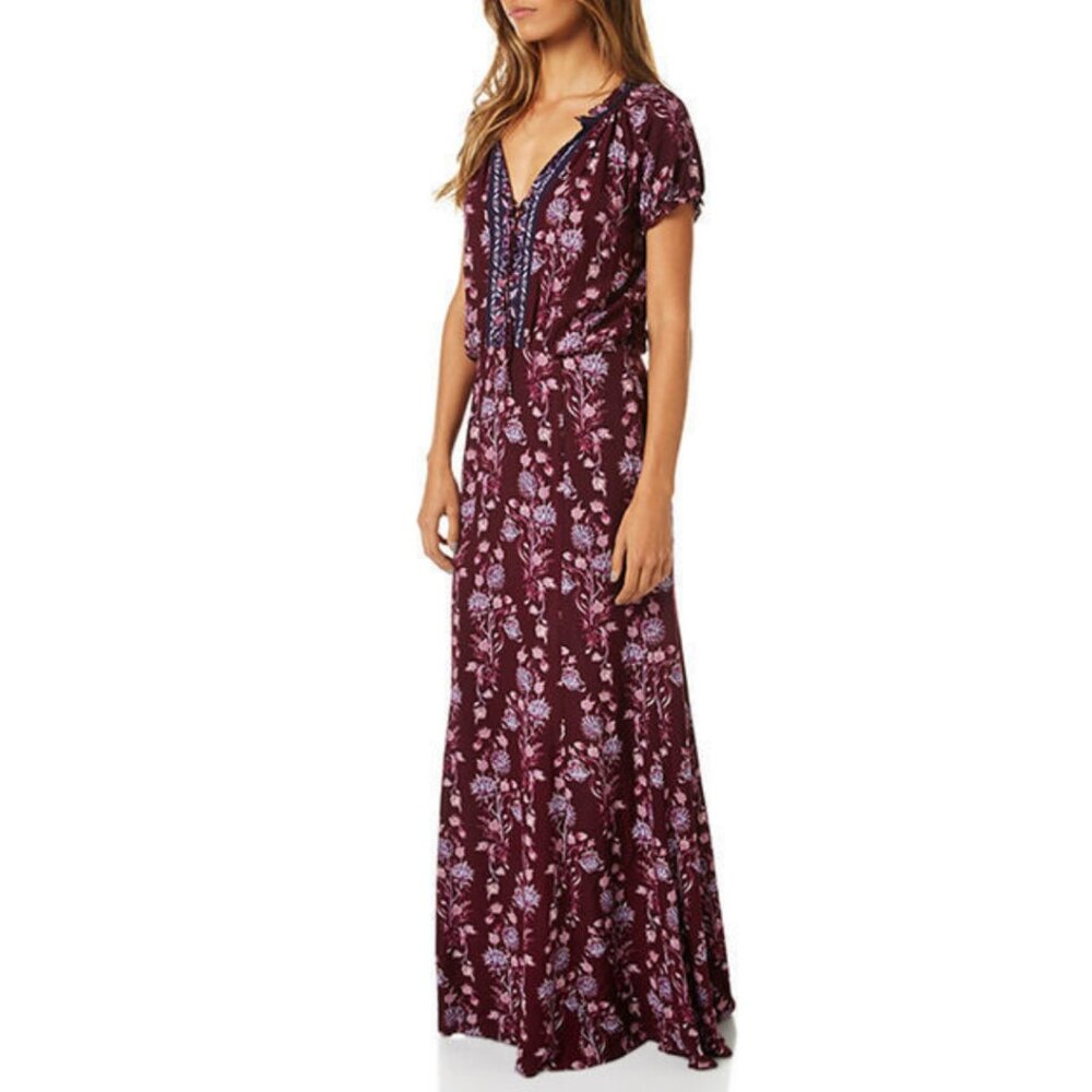 TIGERLILY 'Carriacou' Women's Maxi Dress Mulberry US 4 - Picture 2 of 8